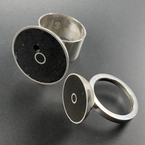 Concave Peek-A-Boo ring.  Sizes 6, 7, and 8
