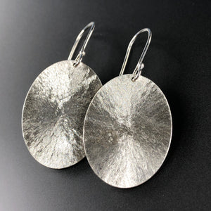 Textured ovals in sterling silver