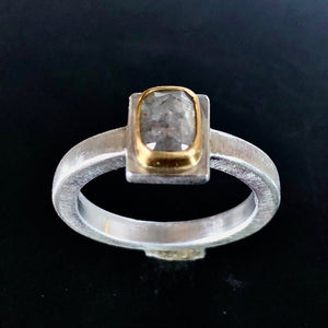 Oval diamante ring.  Size 7.