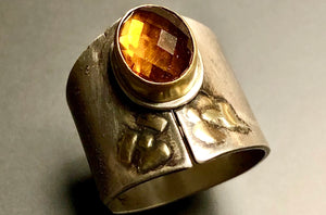 Oregon opal shield ring.  Size 7.