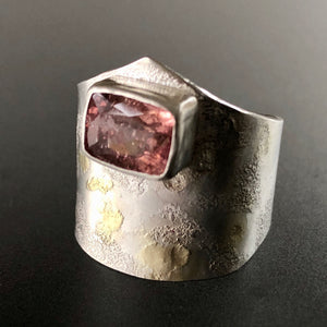 Kunzite shield ring.  Size 8.25.