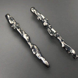 Organic sterling silver earrings