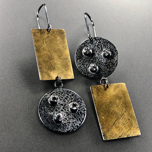 Asymmetrical geometric earrings