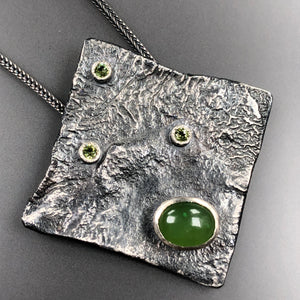 Jade and peridot necklace