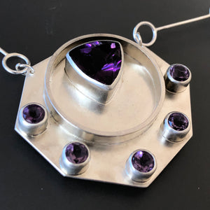 Amethyst statement necklace