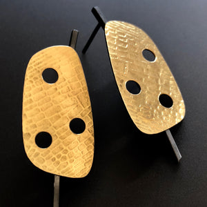 Leaves of gold earrings